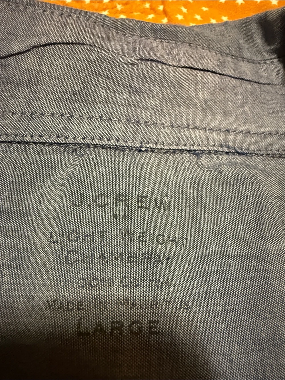 J. Crew Men's Chambray Button-Up Shirt in Blue